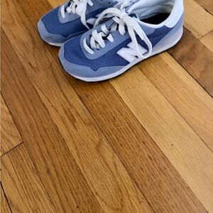 New Balance Kids Light Blue and White Retro Runner Sneakers